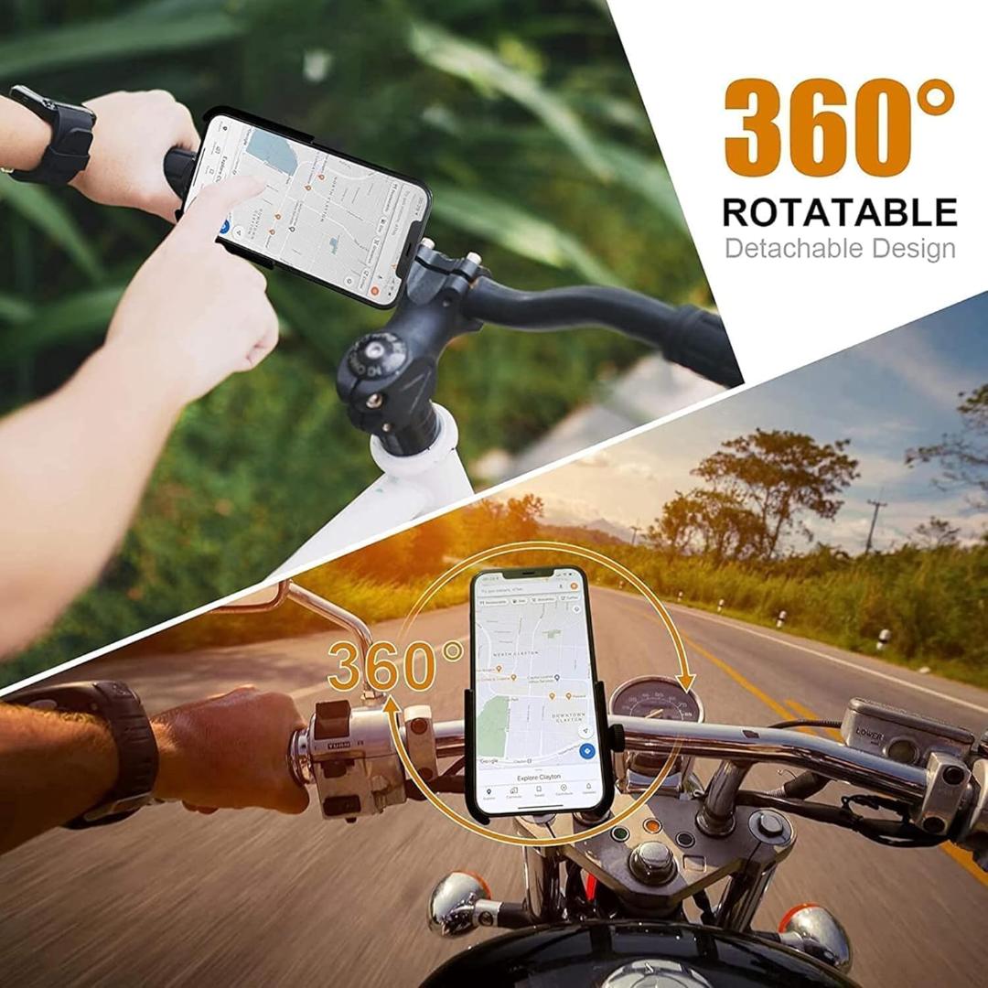 Metal Bike Phone Holder for Rear View Mirror Mount