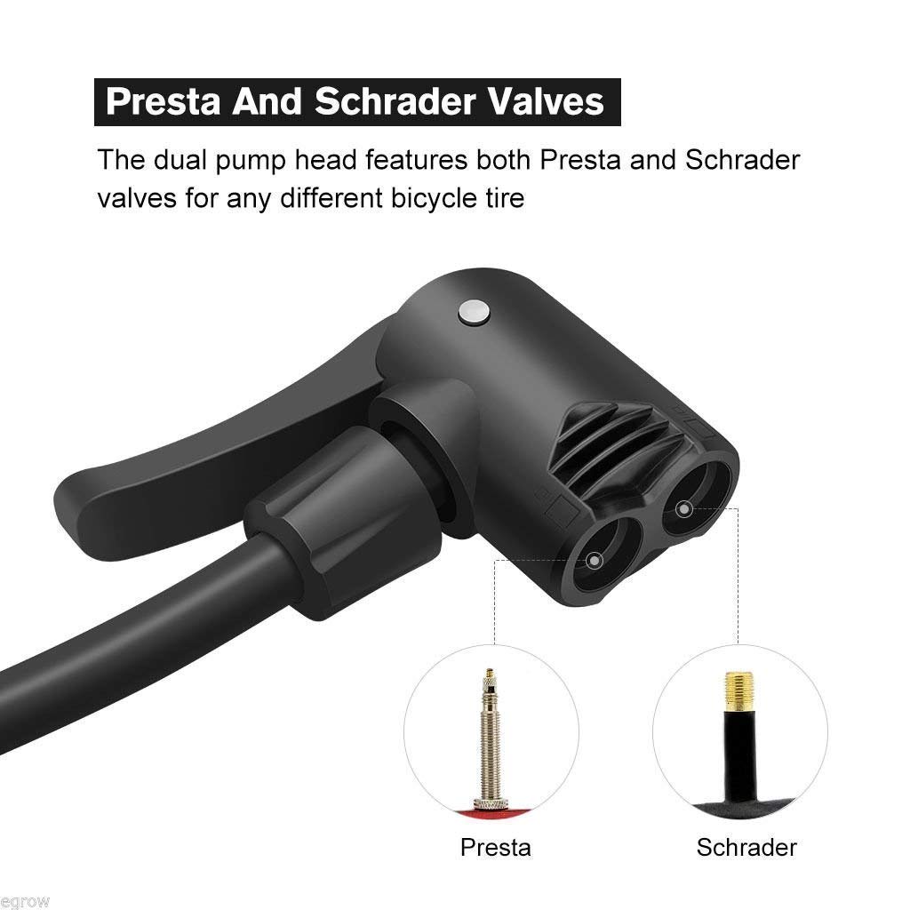 Mini Foot Pump Inflator for Bike and Car with Gauge