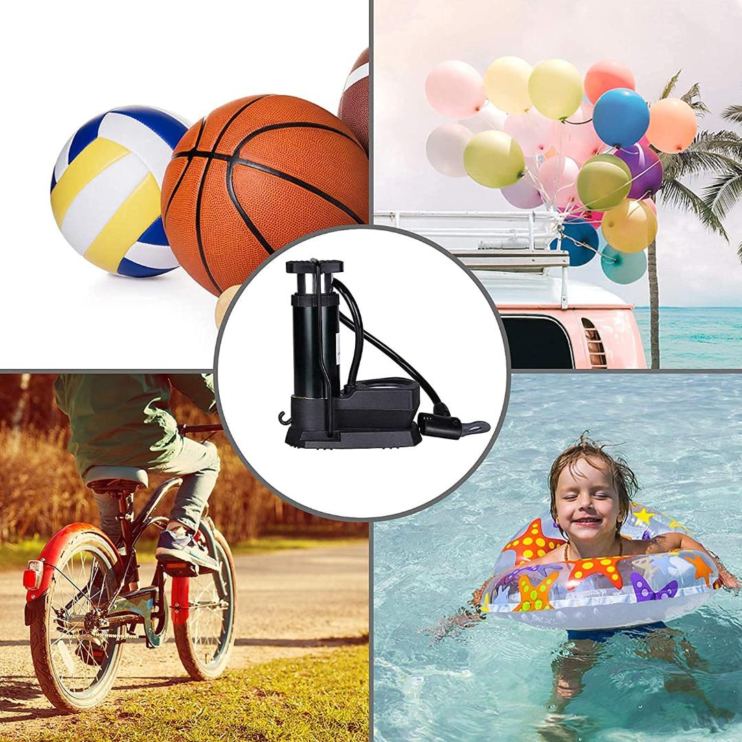 Mini Foot Pump Inflator for Bike and Car with Gauge