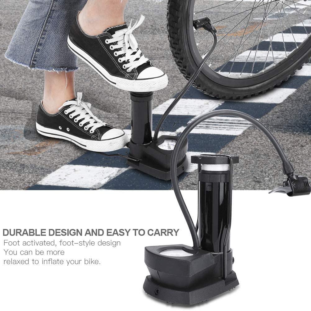 Mini Foot Pump Inflator for Bike and Car with Gauge