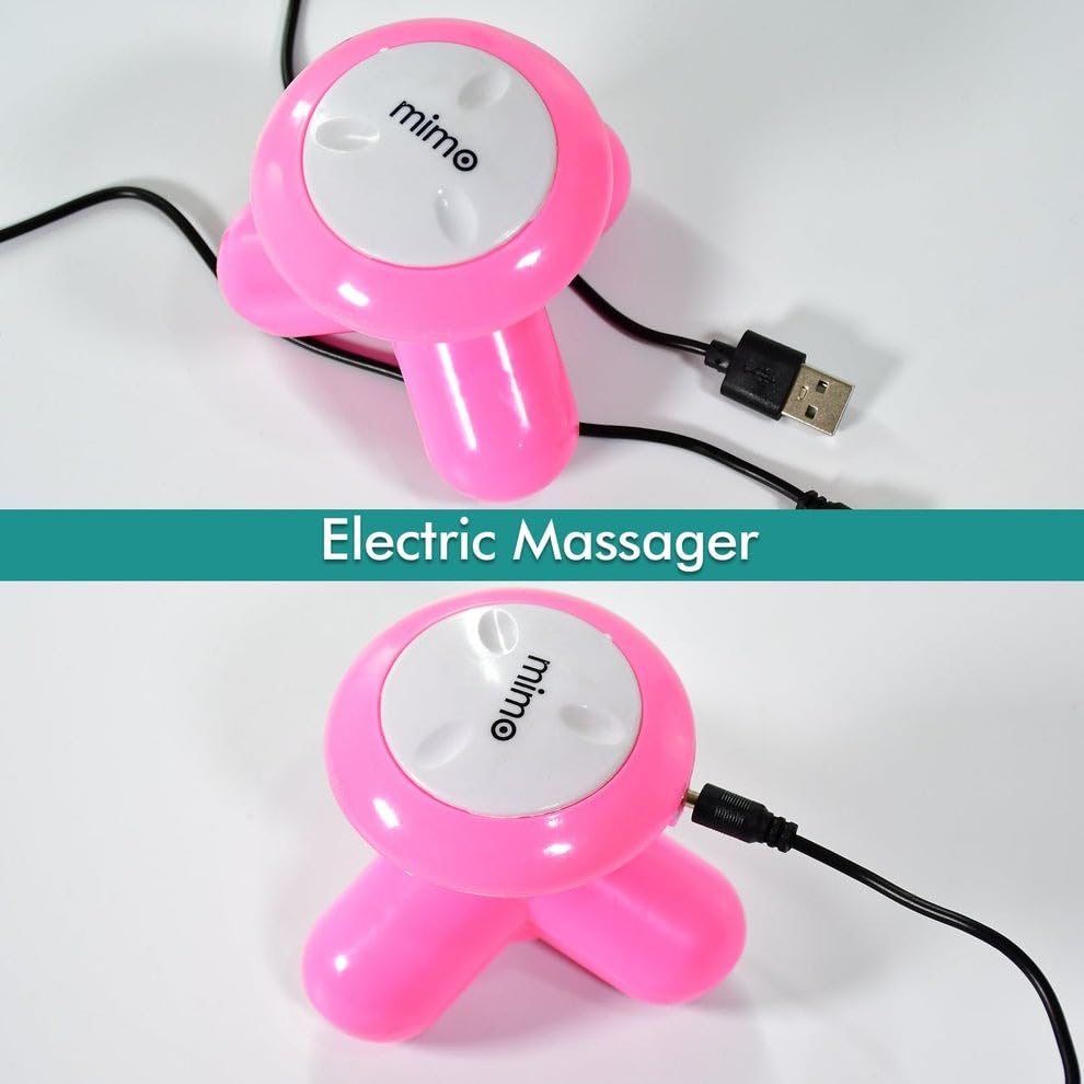 Mini USB Vibrating Massage Roller - Portable Handheld Body Massager