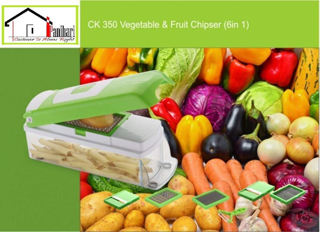 Multi-Function Vegetable Chopper and Slicer Set - Green & White