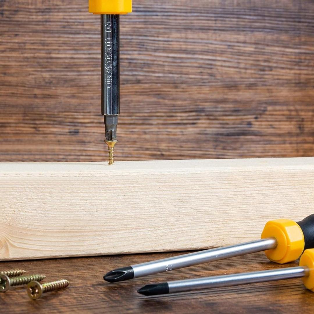 Multi-Purpose Hand Tool Kit with Screwdrivers, Hammer, and Measuring Tape