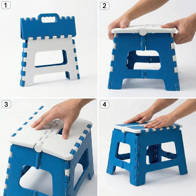 Multipurpose Foldable Step Stool for Kids & Adults - Portable
