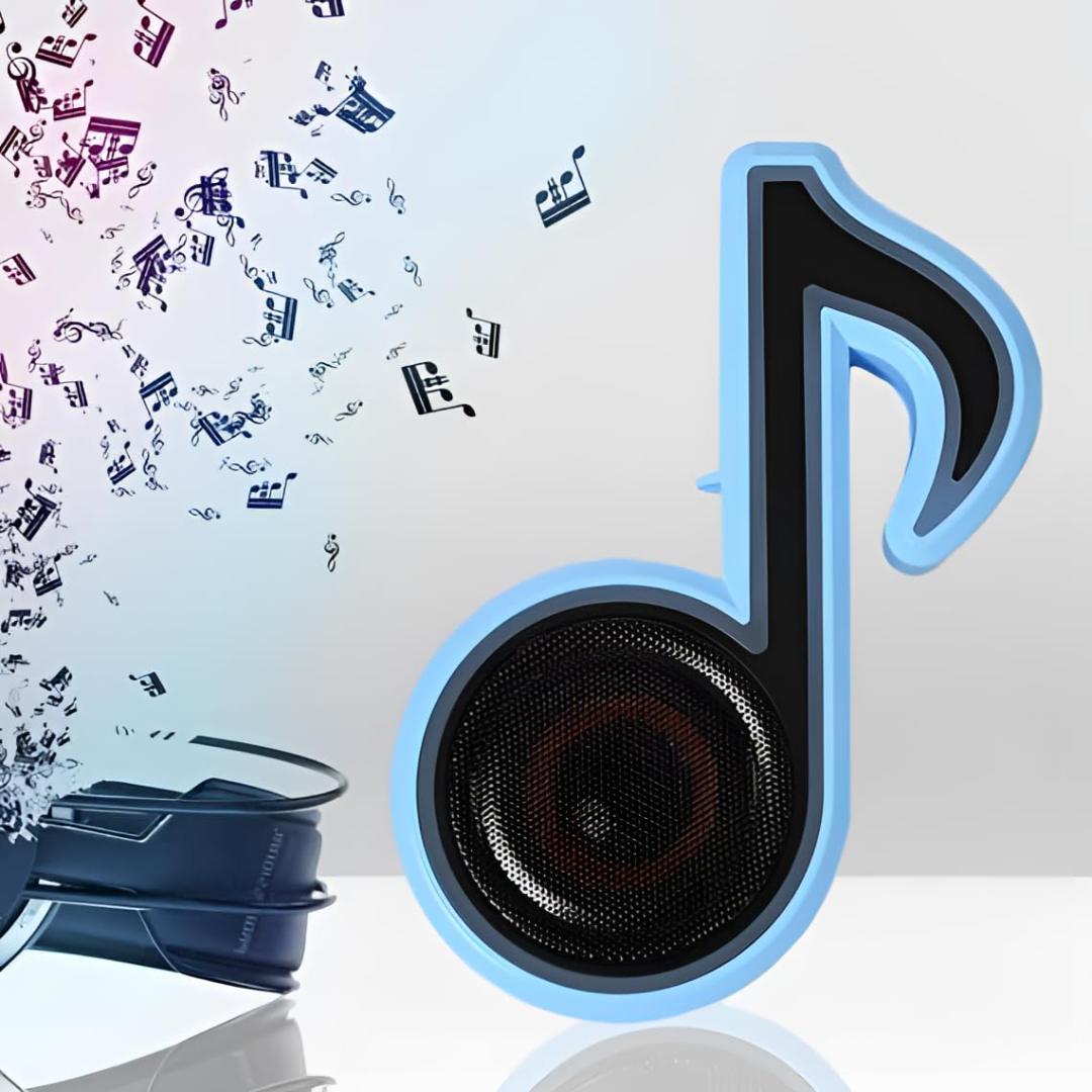 Musical Note Bluetooth Speaker with RGB LED Lights