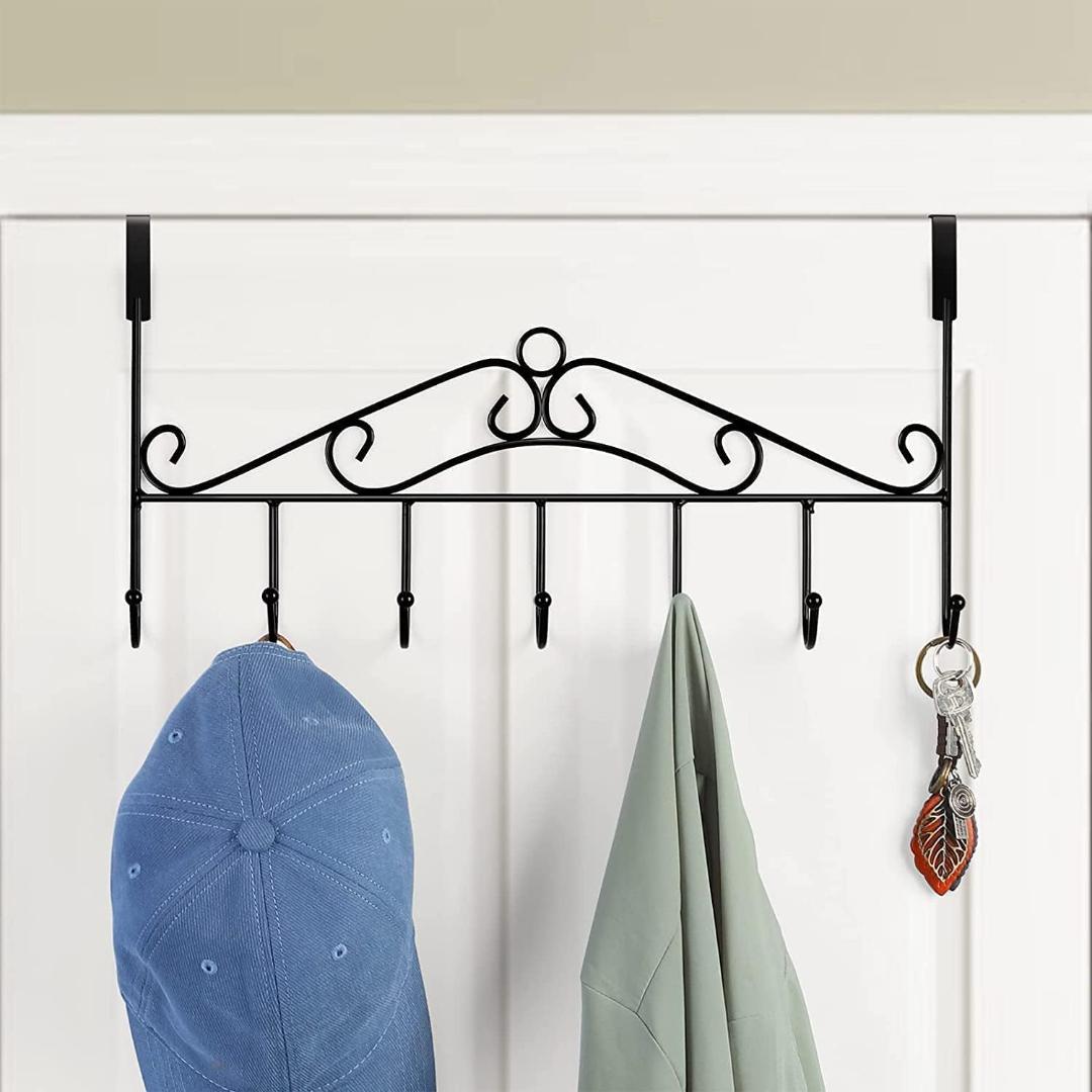 Over The Door Hanger Rack 7 Hooks Decorative Ognazier Hook (1 Pc)
