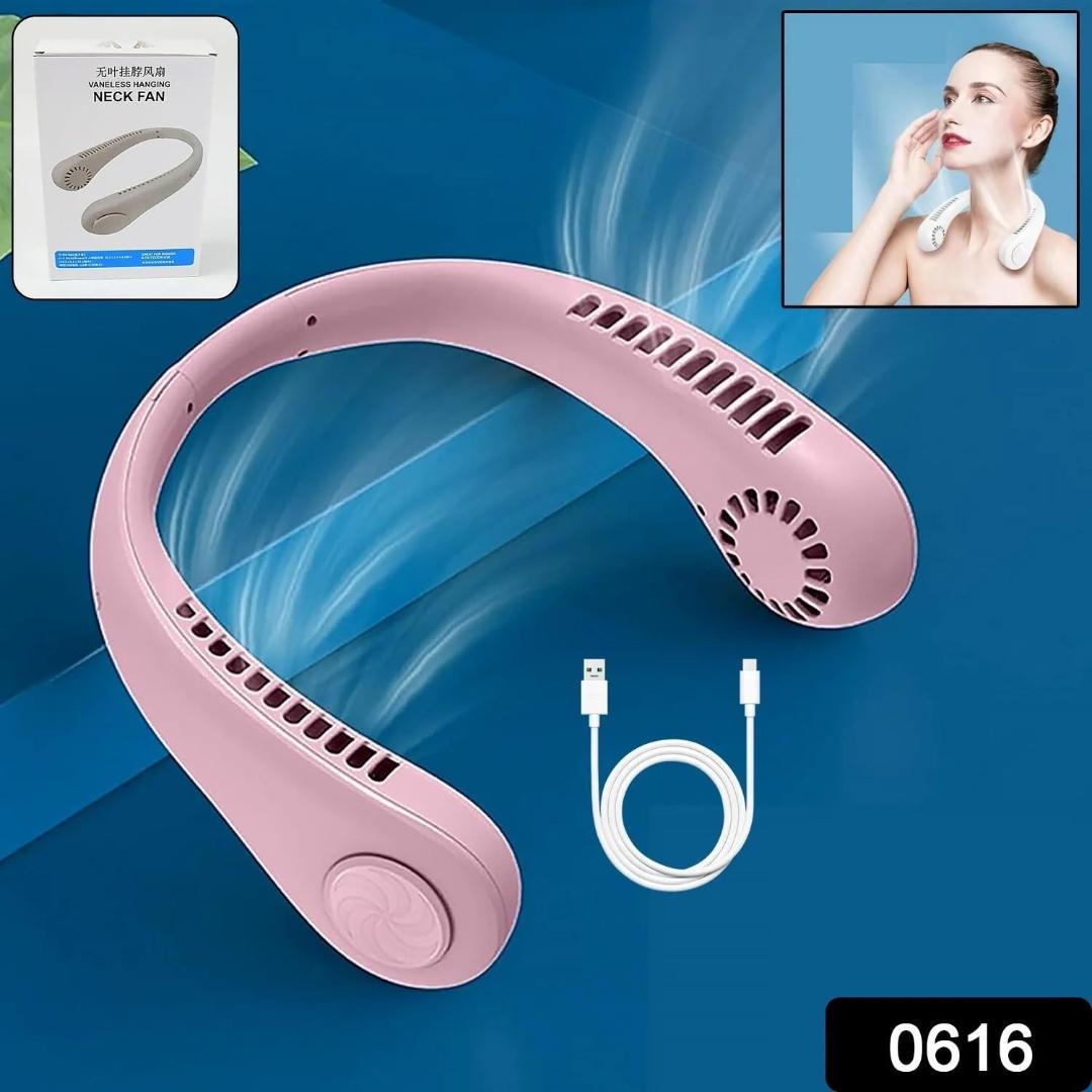 Portable Bladeless Neck Fan with USB Rechargeable Battery
