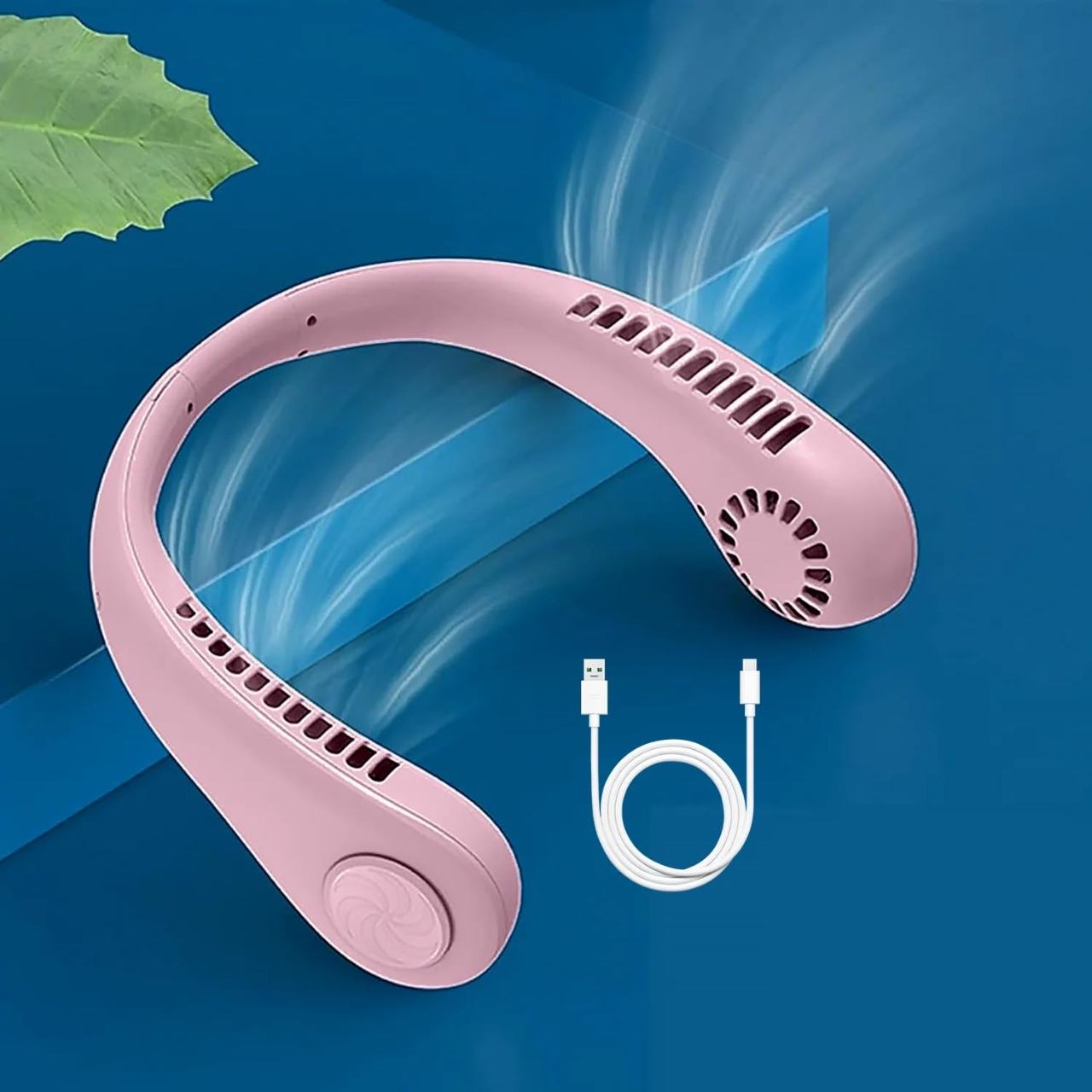 Portable Bladeless Neck Fan with USB Rechargeable Battery