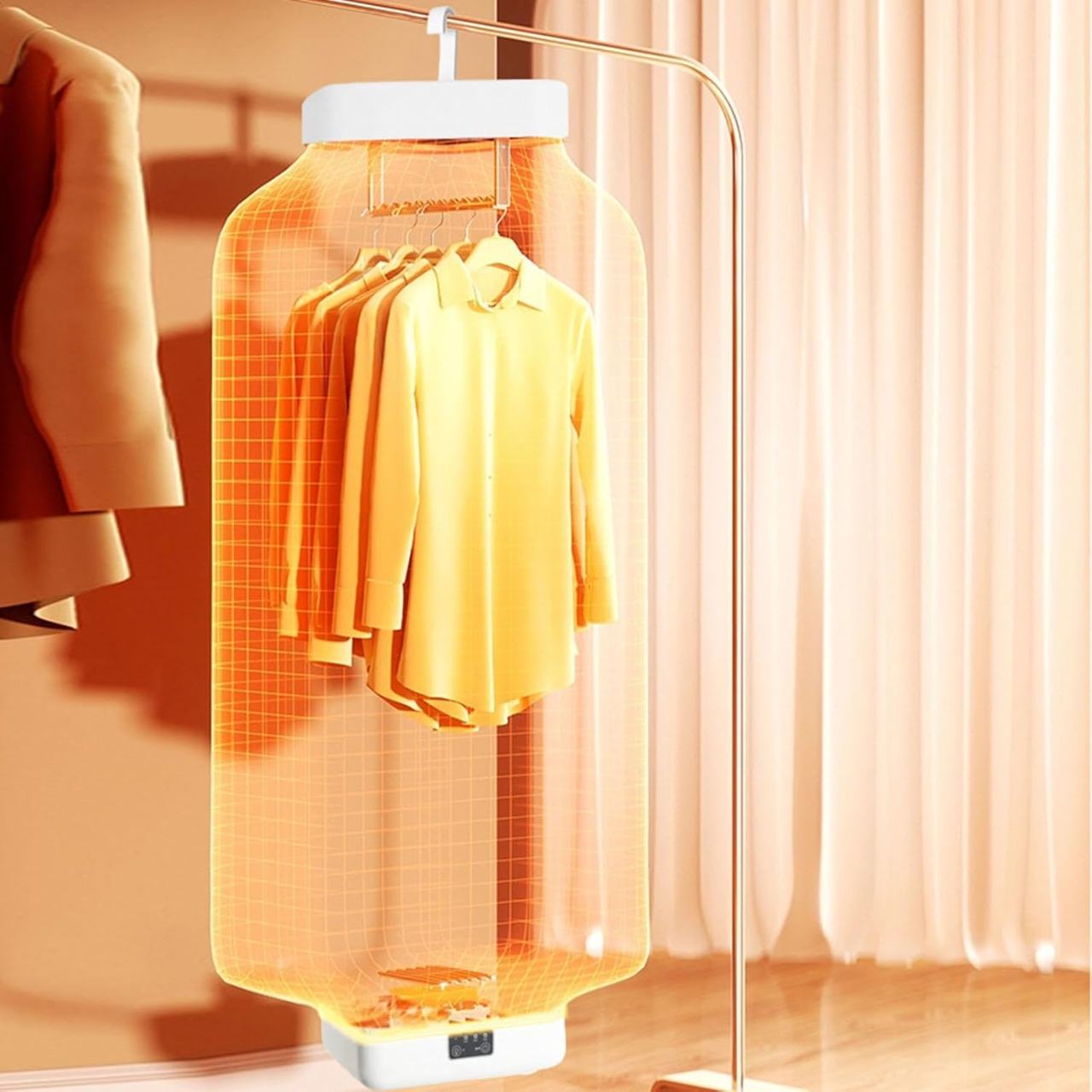 Portable Electric Clothes Dryer with Hot Air Circulation – Compact & Foldable