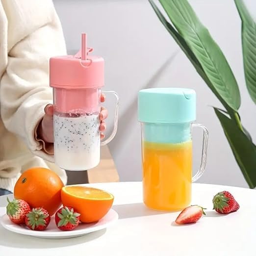 Portable Fruit Infuser Smoothie Cup with Sea Turtle Strainer Filter - 400ml Travel Blender Bottle with Straw