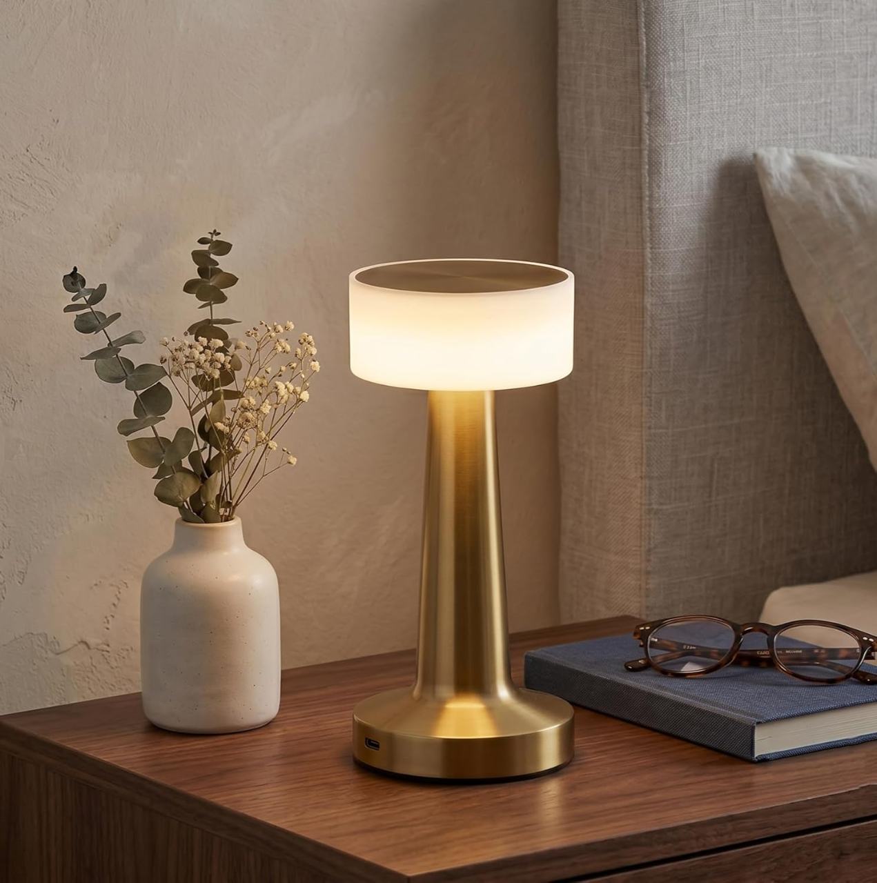 Portable LED Touch Control Table Lamp with Built-in Battery