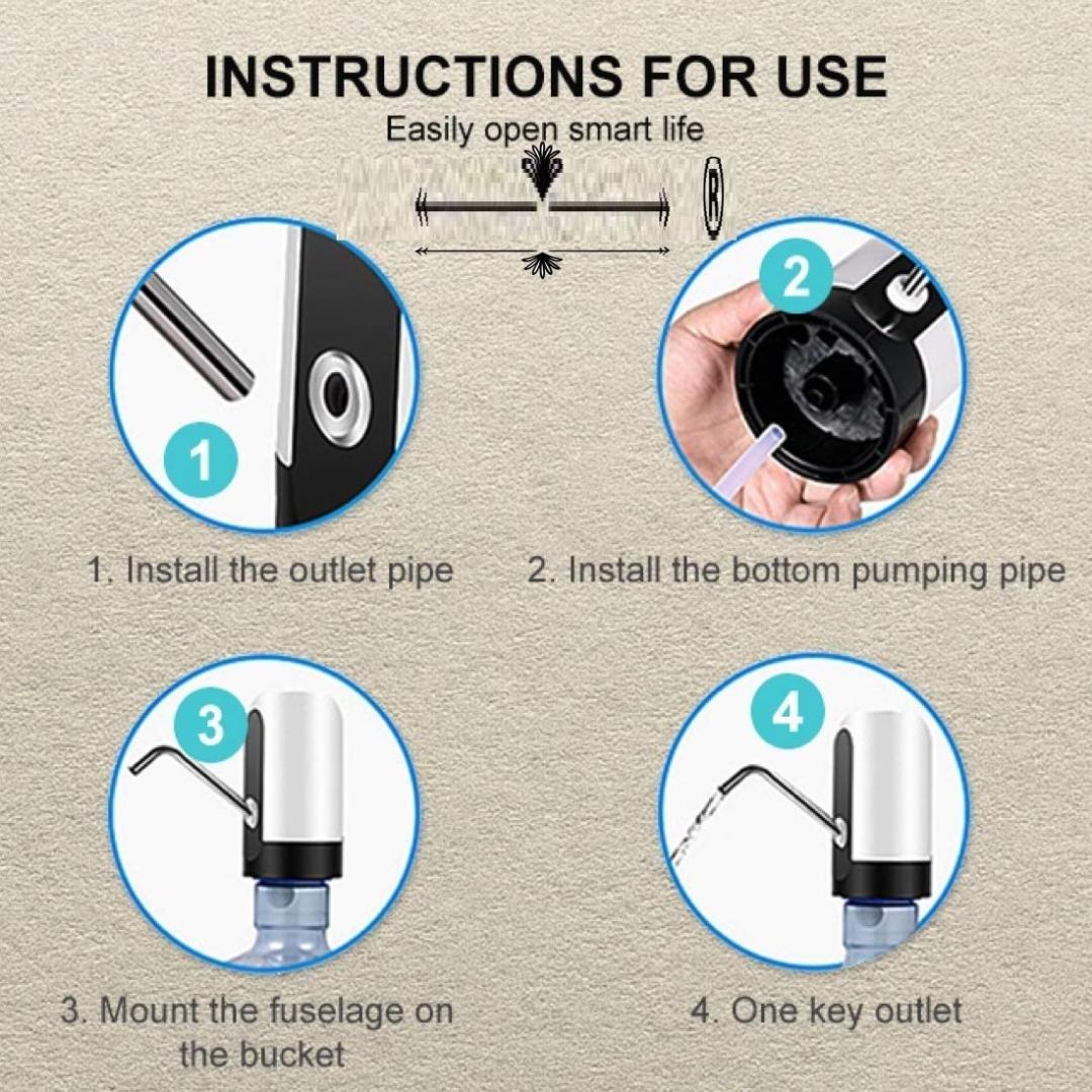 Portable USB Rechargeable Automatic Water Pump Dispenser for 20L Bottles