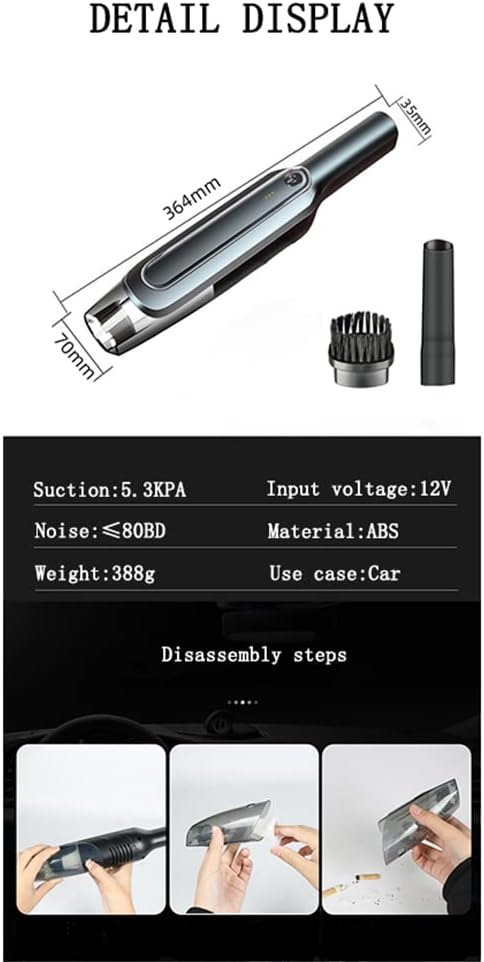 Portable Vacuum Cleaner – USB High Power Suction Car & Home Cleaning Tool