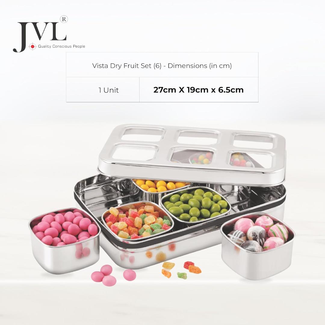 Premium Stainless Steel Masala & Dry Fruit Storage Dabba with 9 Compartments
