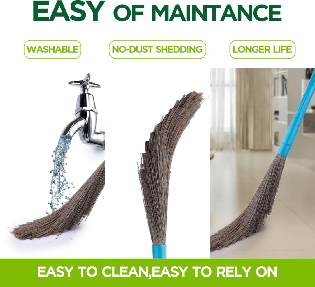 Pro Clean Expandable Floor Broom with Adjustable Plastic Handle