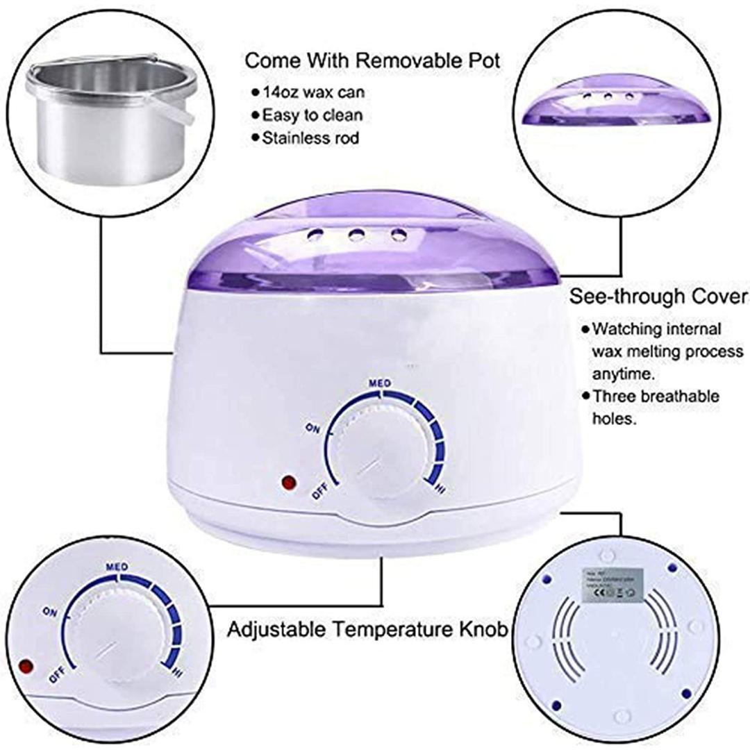 Pro-Wax100 Electric Wax Heater Machine for Hair Removal - Pink (500ml Capacity)