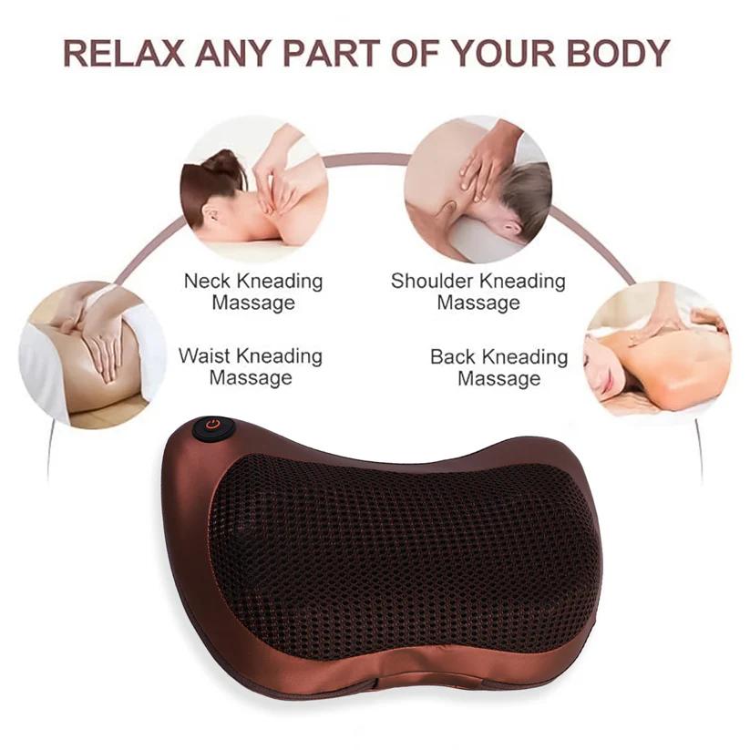 Professional Massage Pillow with Heat & 4 Rotating Rollers