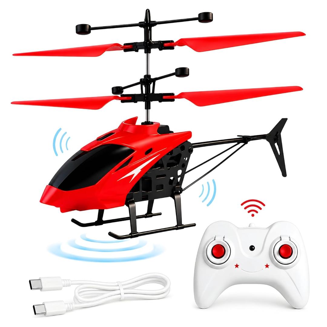 Remote Control Flying Helicopter Toy for Kids - Inductive & Gesture Sensing