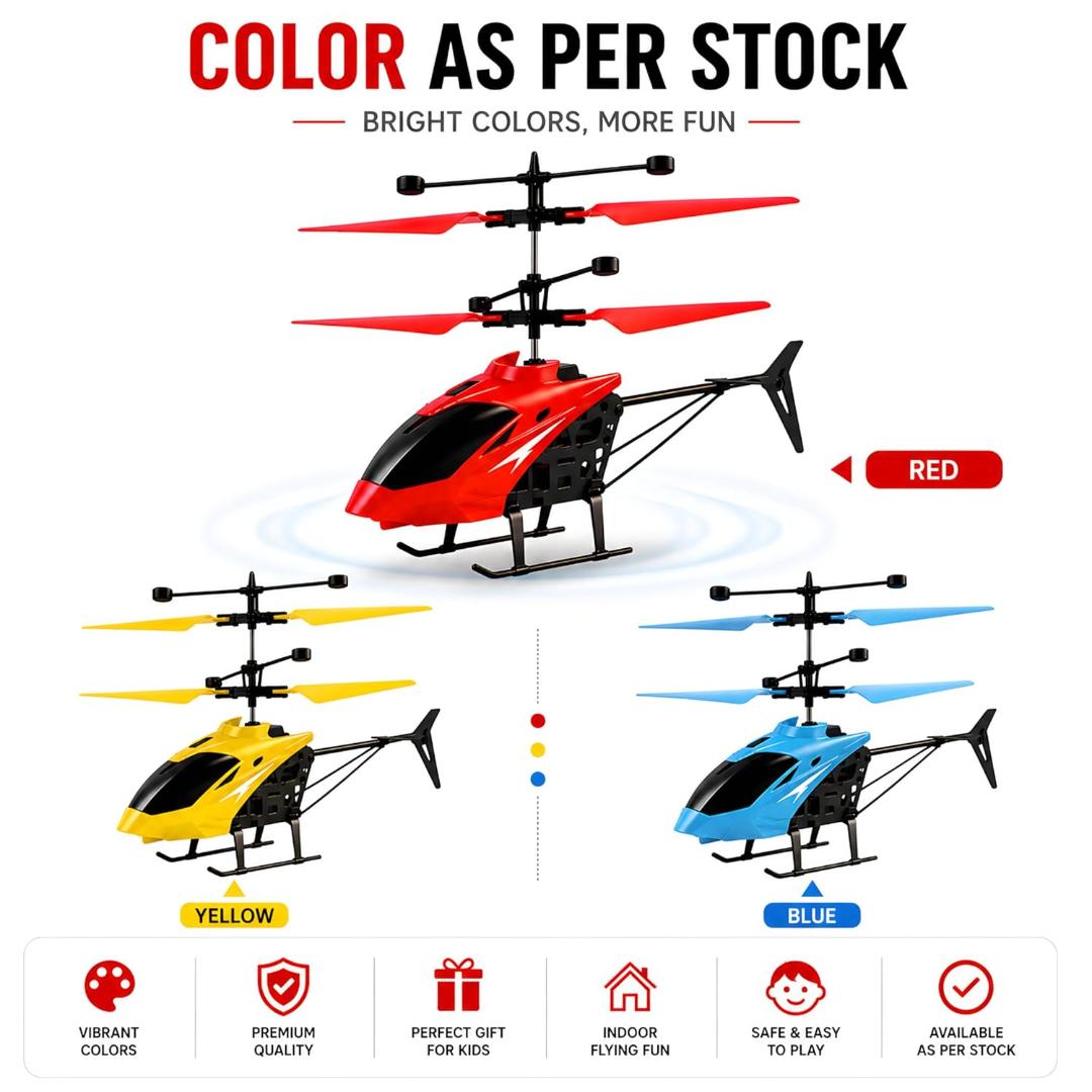 Remote Control Flying Helicopter Toy for Kids - Inductive & Gesture Sensing