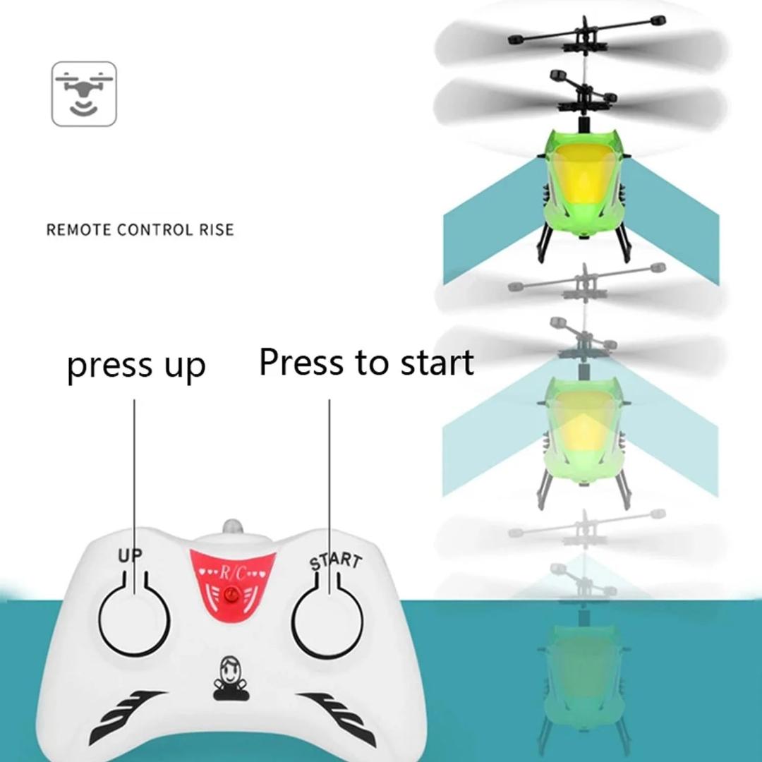 Remote Control Flying Helicopter Toy for Kids - Inductive & Gesture Sensing
