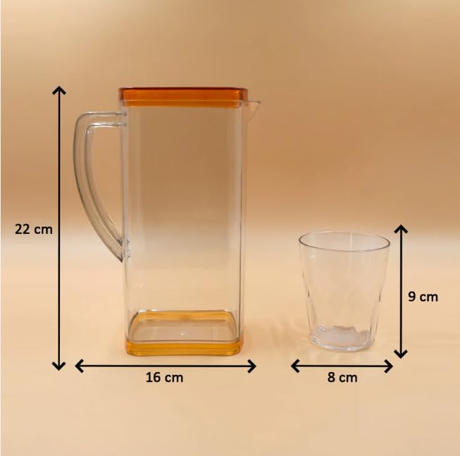 Resistant Glass Jug for Juice, Milk, Cold or Hot Beverages (plastic)