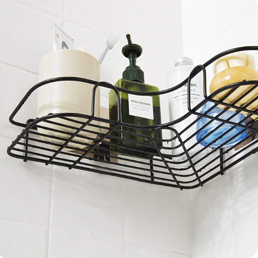 Self-Adhesive Kitchen-Bathroom Corner Shelf Organiser Storage Rack