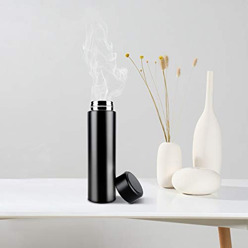 Smart LCD Temperature Display Stainless Steel Vacuum Flask Water Bottle with Tea Infuser - 304 Grade