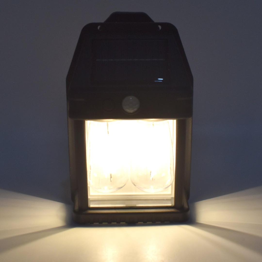 Solar Motion Sensor LED Wall Light - Outdoor Waterproof Garden Lamp with Ground Stake