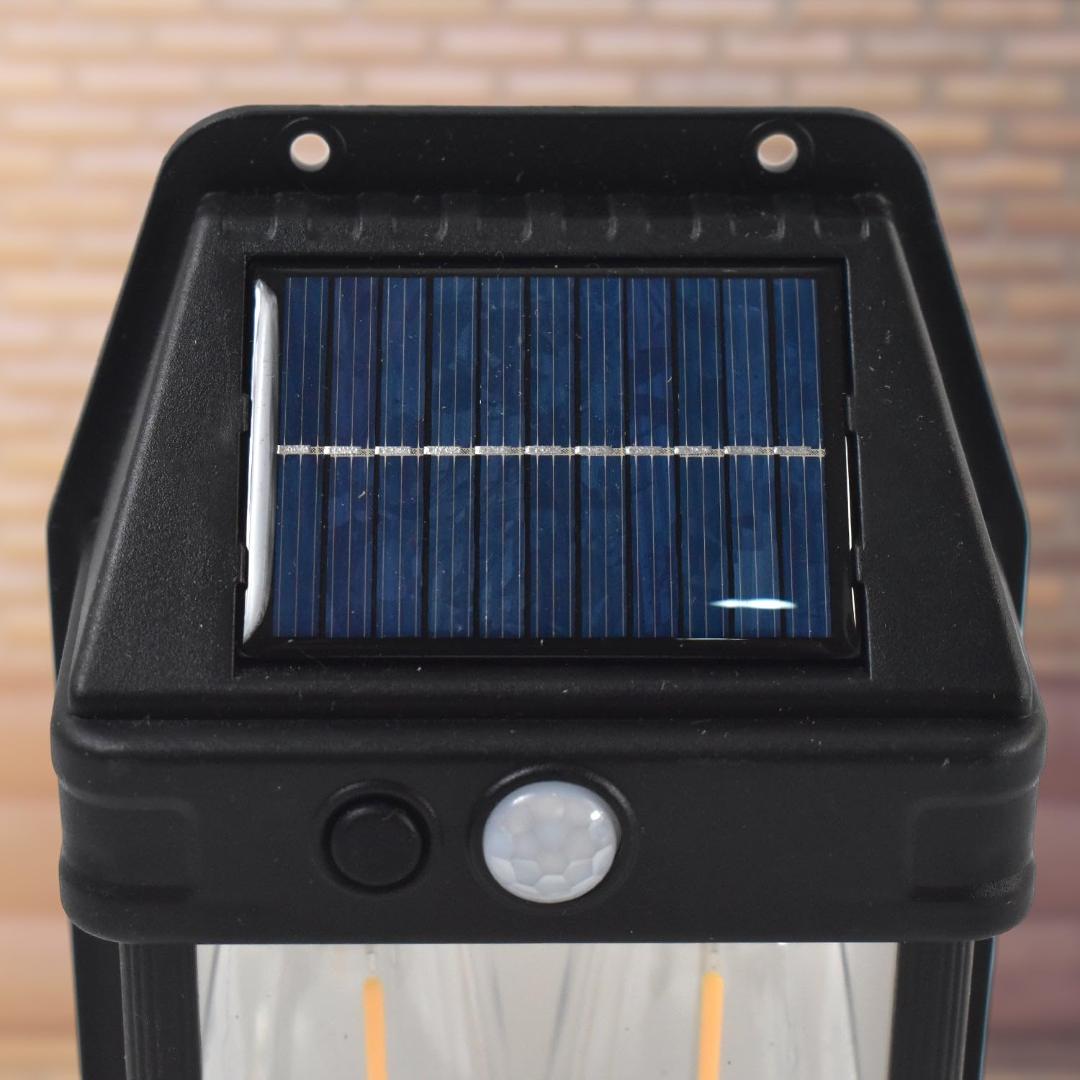 Solar Motion Sensor LED Wall Light - Outdoor Waterproof Garden Lamp with Ground Stake
