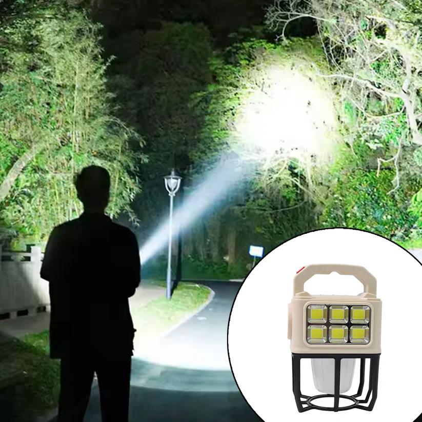 Solar Portable Camping Lantern with 3 Light Modes & USB Charging