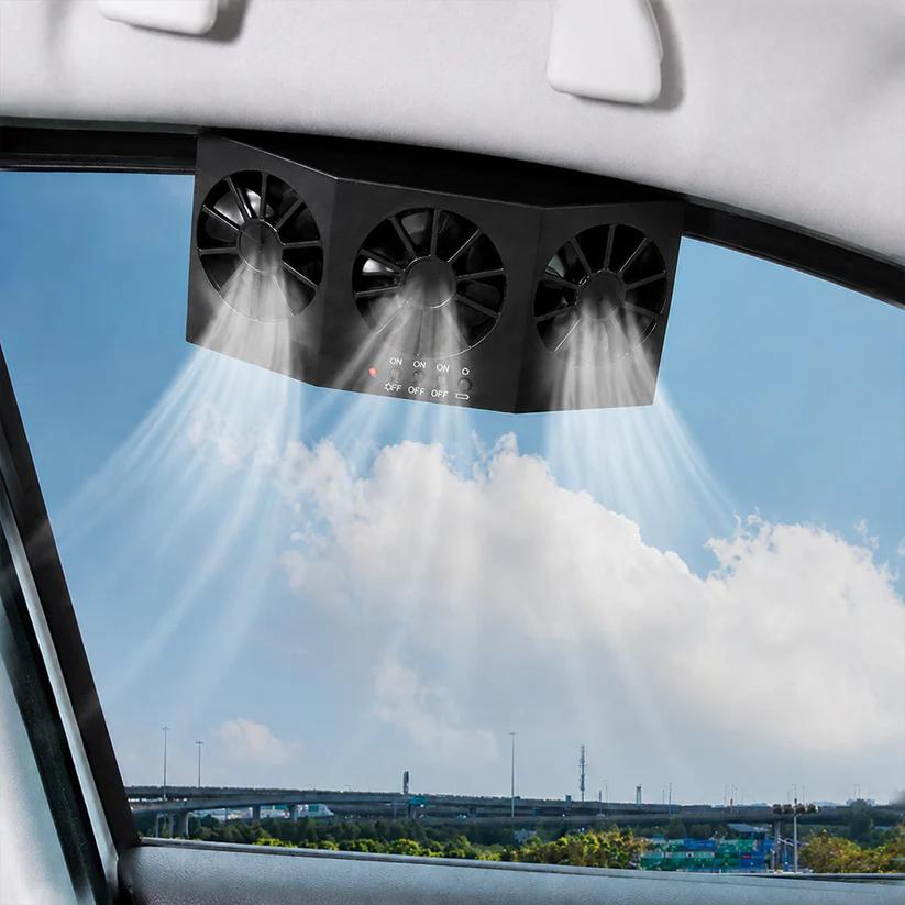 Solar Powered Car Window Ventilation Fan (1 Pc)