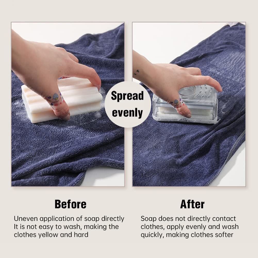Spring-Loaded Transparent Soap Dish with Drainage - Bathroom Soap Holder Box