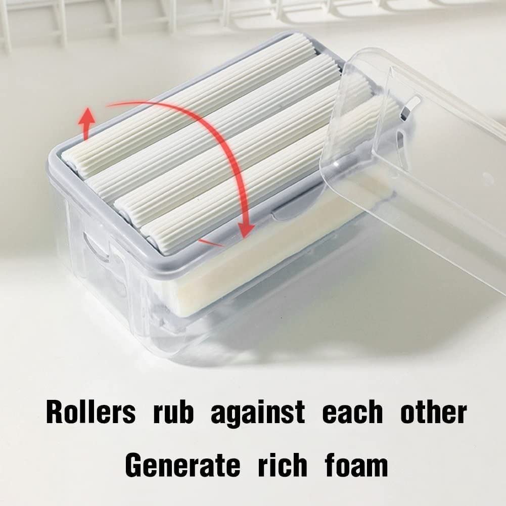 Spring-Loaded Transparent Soap Dish with Drainage - Bathroom Soap Holder Box