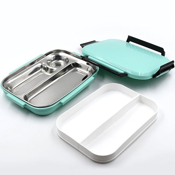 Stainless Steel Compartment Lunch Box with Leak-Proof Lid