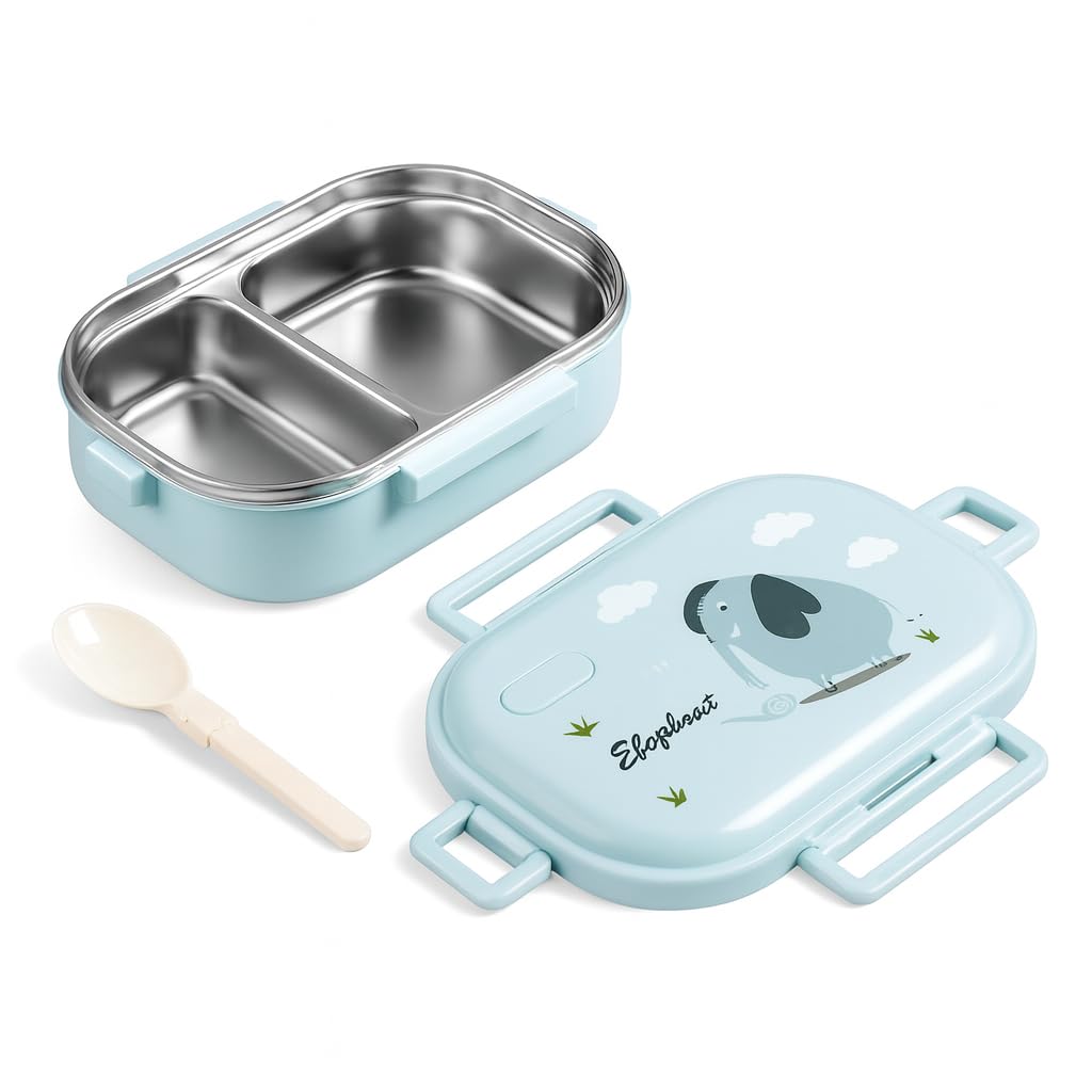 Stainless Steel Compartment Lunch Box with Leak-Proof Lid