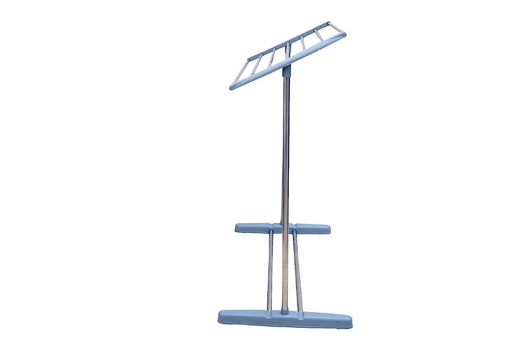 Stainless Steel Foldable Towel Drying Rack Stand with Multiple Bars