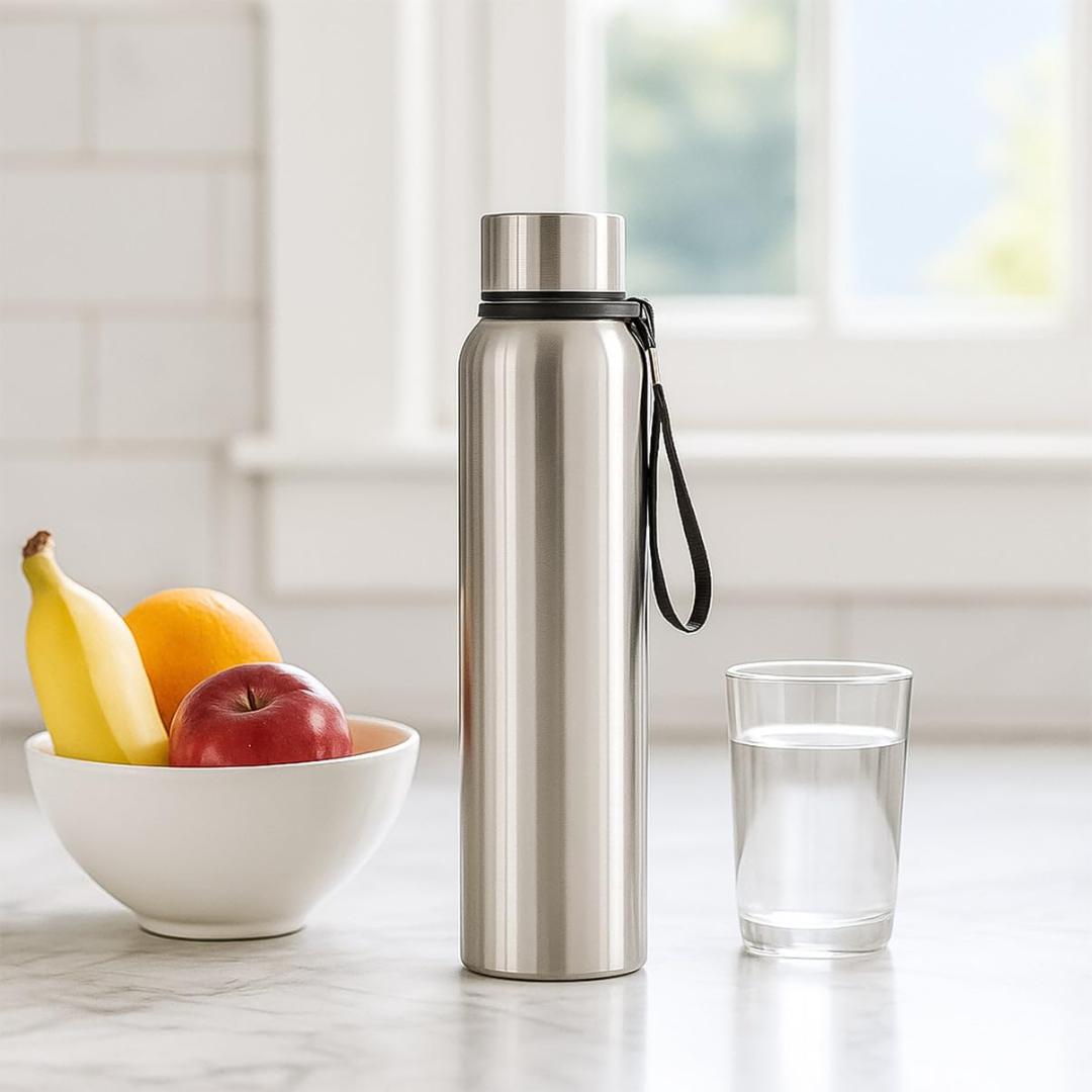 Stainless Steel Insulated Water Bottle with Carrying Strap