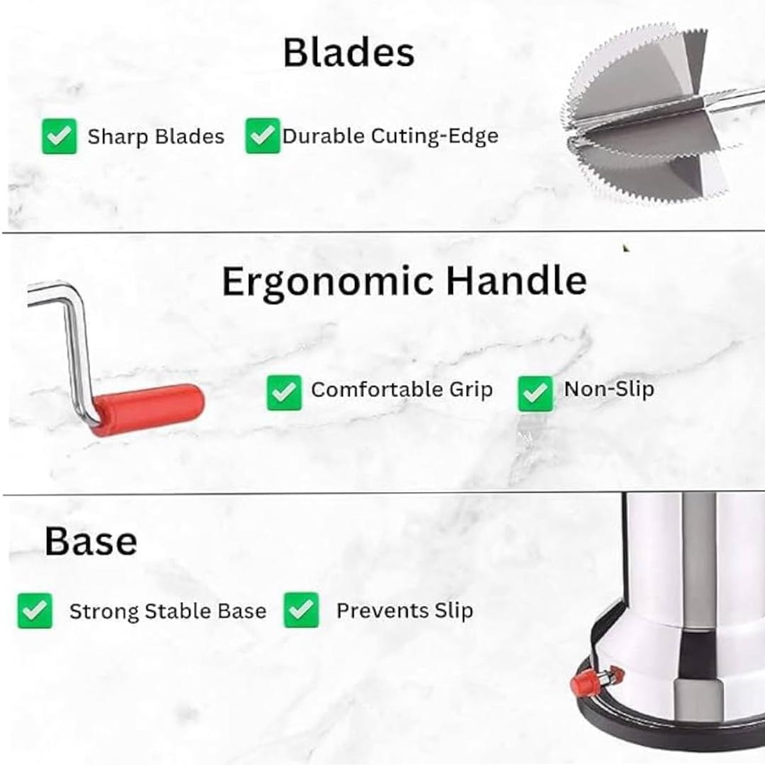 Stainless Steel Manual Coconut Scraper with Vacuum Base