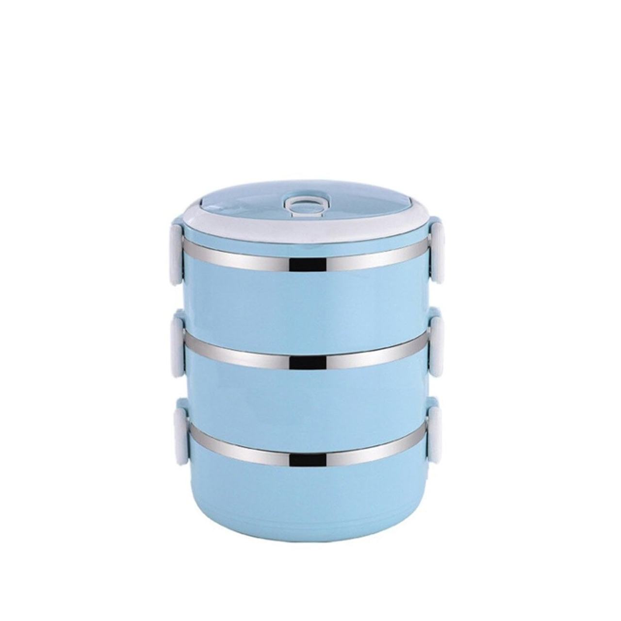 Stainless Steel Stackable Lunch Box with Handle - 3 Layer Tiffin Box