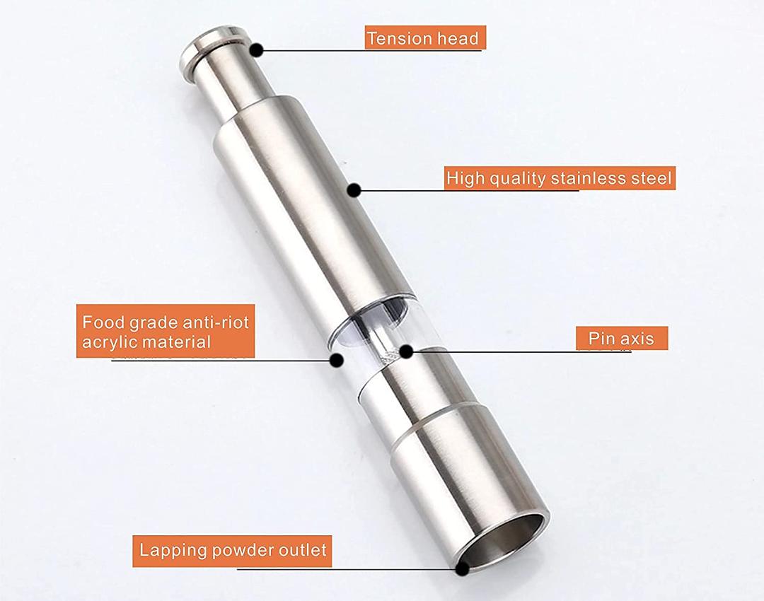 Stainless Steel Thumb Press Salt & Pepper Grinder
