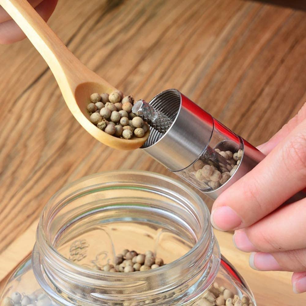 Stainless Steel Thumb Press Salt & Pepper Grinder