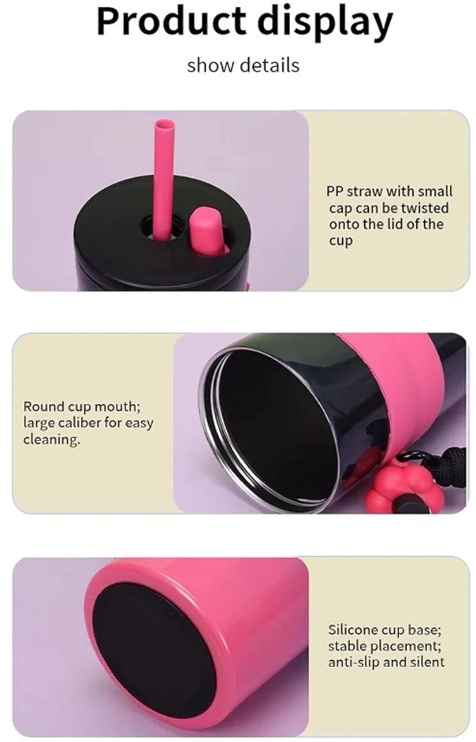 Stainless Steel Vacuum Insulated Water Bottle with Carry Strap