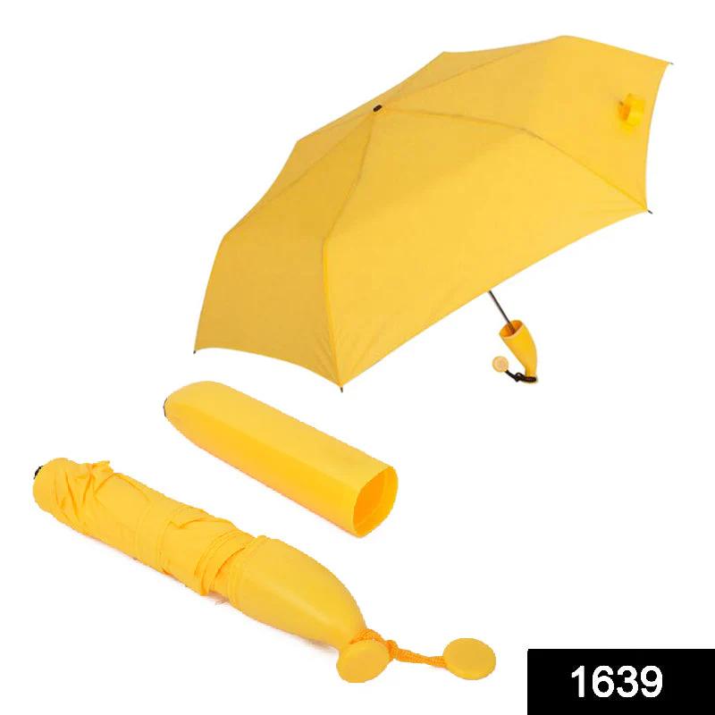 Stylish Banana Shaped Mini Foldable Umbrella for Women