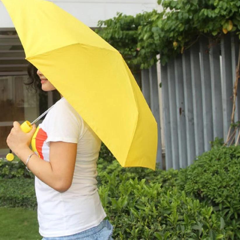 Stylish Banana Shaped Mini Foldable Umbrella for Women
