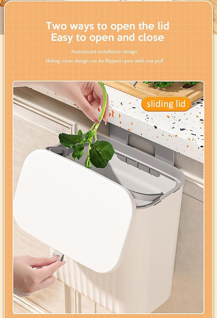 Stylish Plastic Kitchen Dustbin (1 Pc)