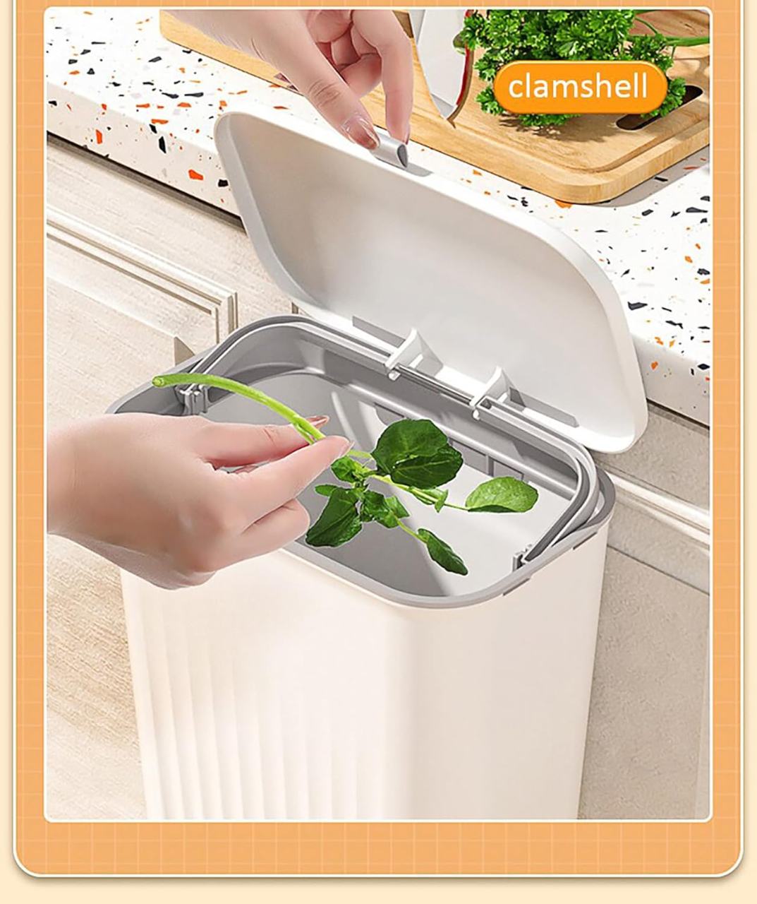 Stylish Plastic Kitchen Dustbin (1 Pc)