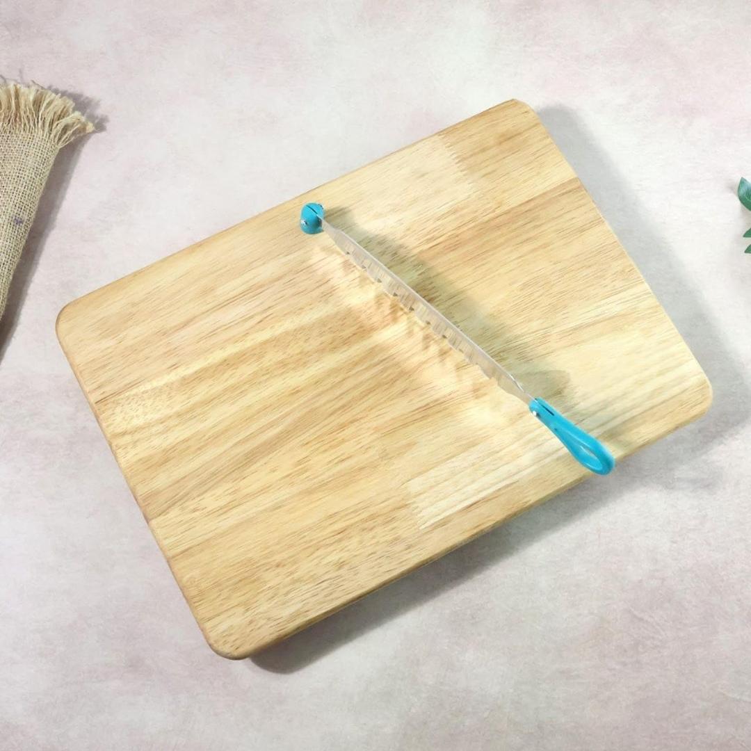 Supermom Wooden Cutting & Chopping Board with Stainless Steel Knife