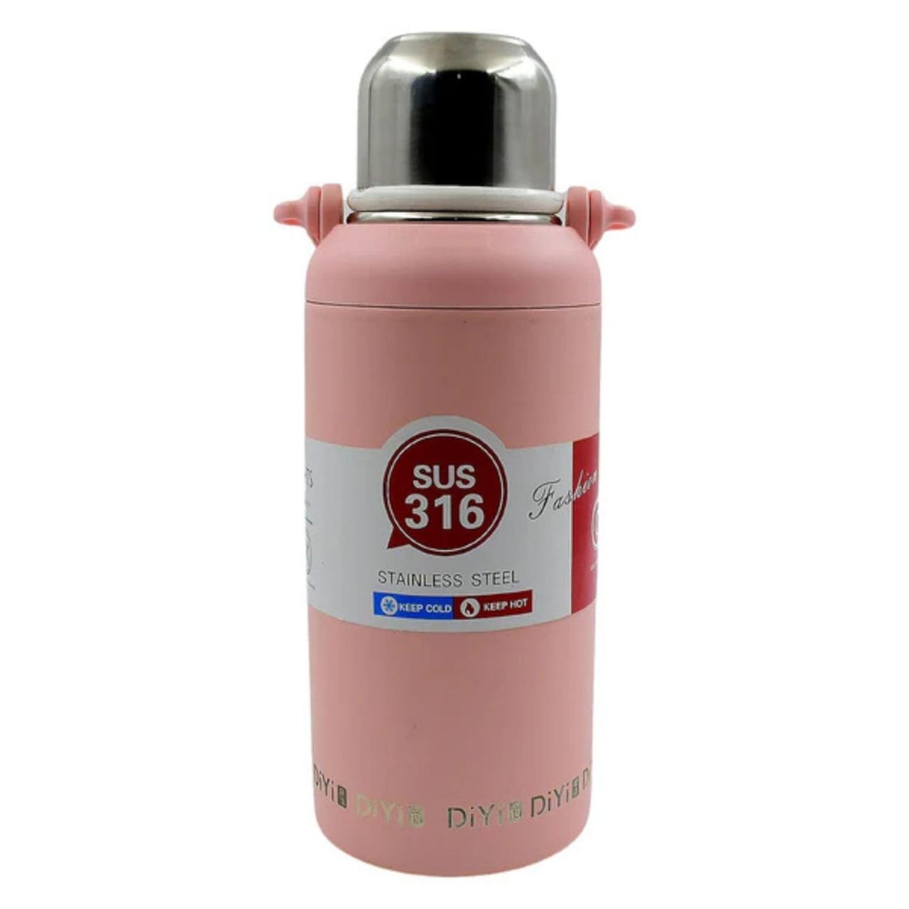 SUS 316 Stainless Steel Insulated Water Bottle - Pink (DiYi Brand)