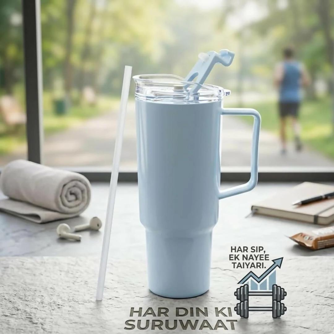 Toony Tumbler 1800ml Travel Mug with Handle & Straw