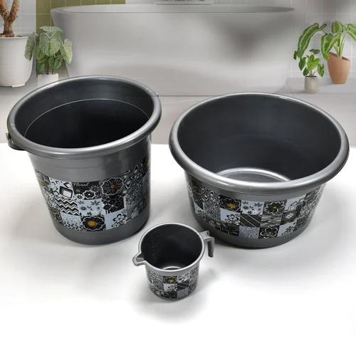 Large Capacity Plastic Bathroom Set of 7 Pc